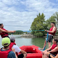 Softraften mit Seil fürs Teamtraining