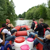 Teamtraining mit Raftboot